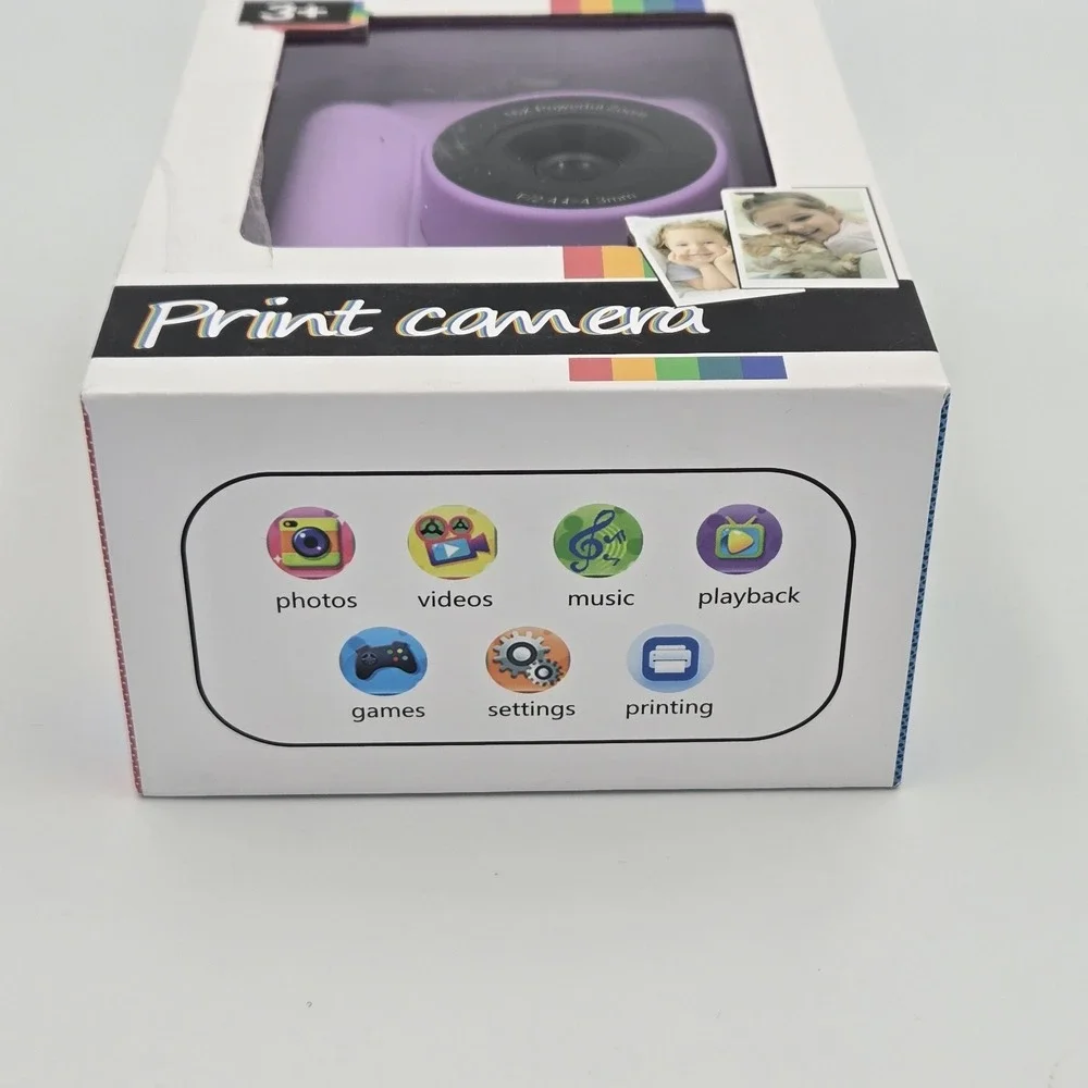 Kids‎ Instant Print Camera 1080P Digital HD Camera Music Video 3+ Purple Fun FX